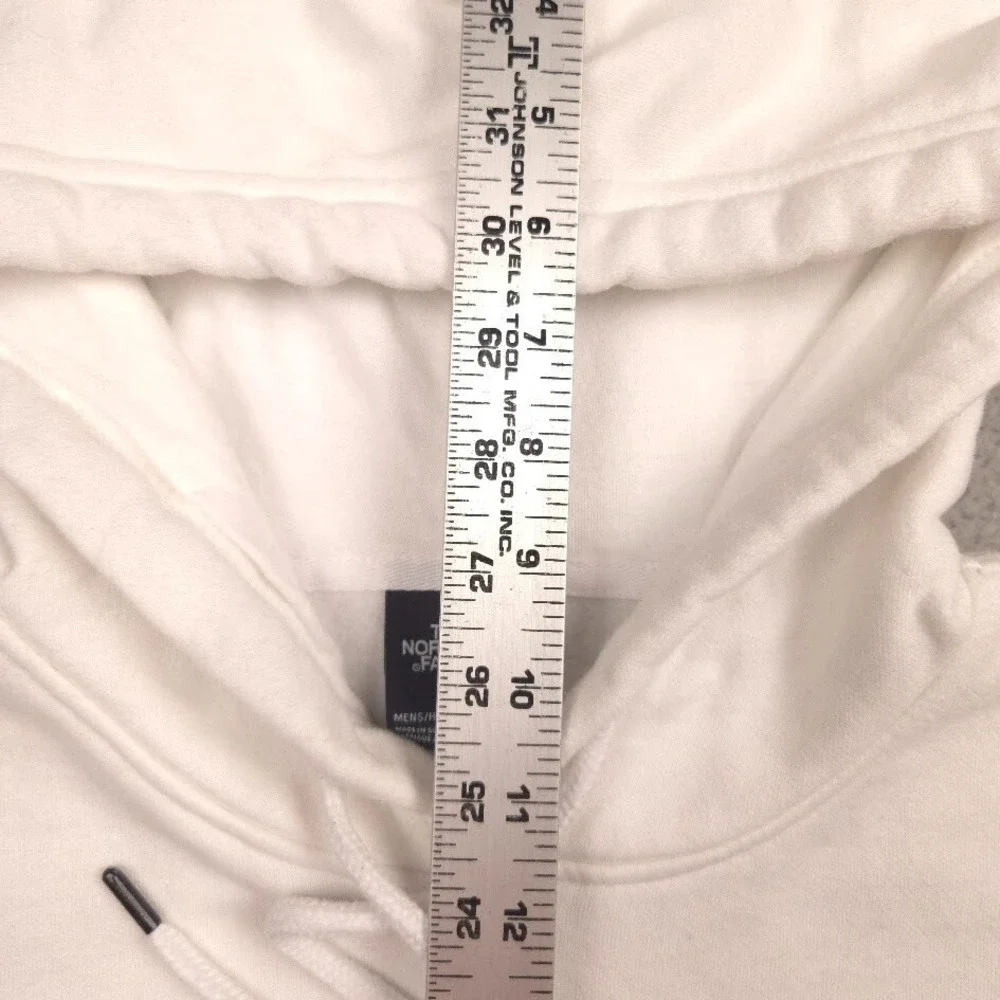 The North‎ Face Hoodie Mens M White Fleece Pullover Back Logo Graphic